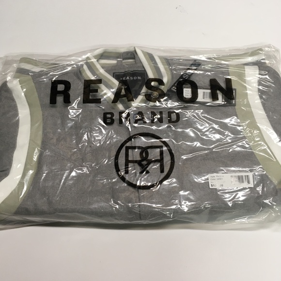 Reason clothing gray wool varsity jacket XL - Picture 2 of 4